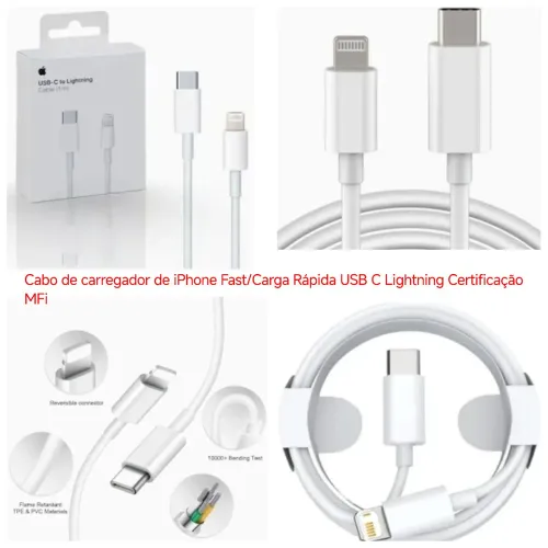 Cabo de carregador iPhone USB Rapid Fast