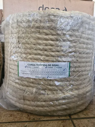 Rolo de corda torcida de sisal 19mm 220 metros