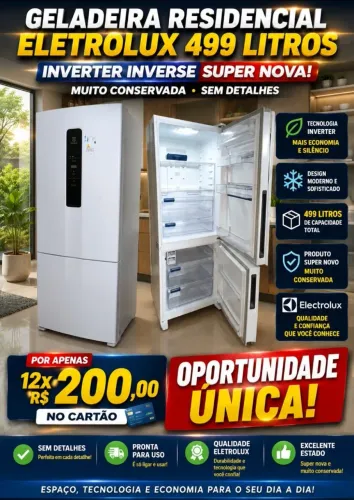 Geladeira inverter 499 litros bem novinha inverse modelo IB54S WHATSAPP * 