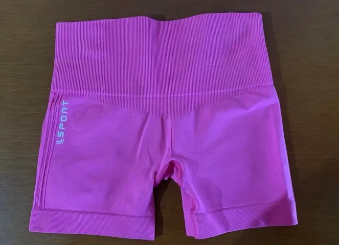 short de academia lupo rosa novo