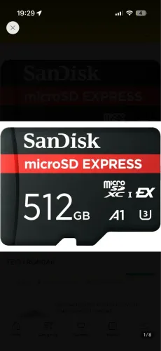 Cartão Micro SD Express 512gb