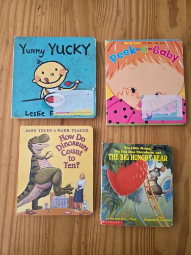 kit 4 livros cartonados infantis em inglês 