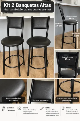 Par de banquetas