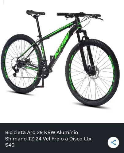 Bicicleta Aro 29 com acessórios de passeio.