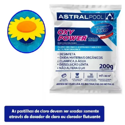 Pastilha De Cloro Kit 5 Unidades 200g Para Piscina Limpeza