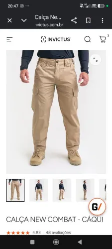 Calça Tatica New Combat Invictus caqui 44