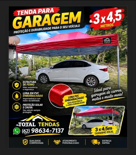 Tenda 3x4,5 ideal para garagem