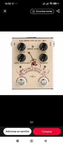 Pedal pré de violão caline
