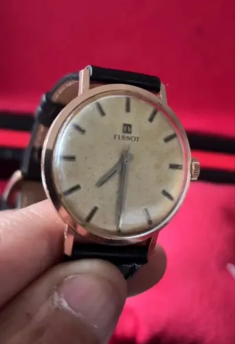 Tissot a corda manual 1960 plaque ouro rose