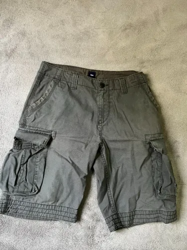 bermuda cargo gap masculina original cinza bolsos laterais