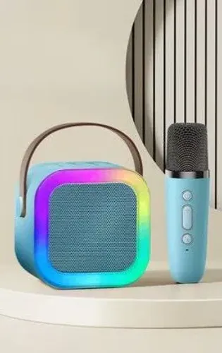 Caixa de som portátil karaoke k12