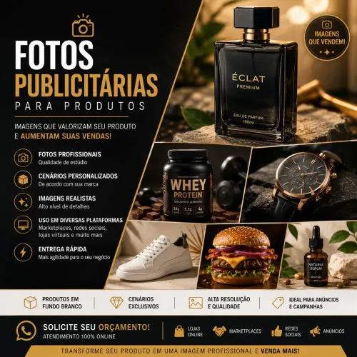 ? Fotos Publicitárias para Produtos | Qualidade de Estúdio