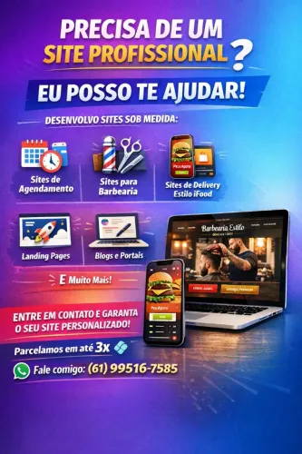 Vou fazer seu Site