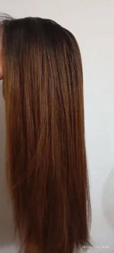 Peruca de fibra Yaki 