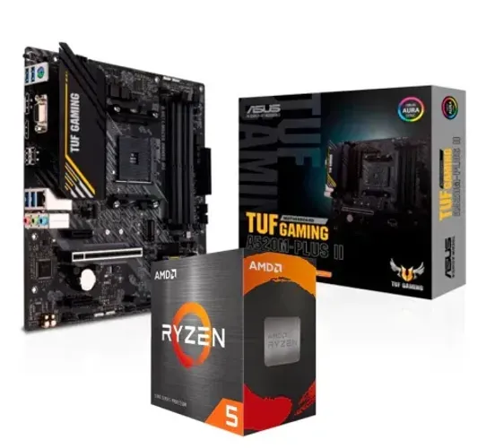 Kit Upgrade Ryzen 5 5600GT +Asus Tuf A520M Plus- Loja Fs Informática