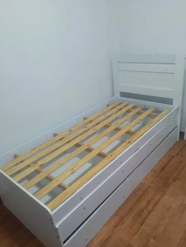 Bicama de solteiro baú com cama auxiliar