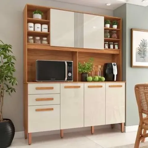 Kit Cozinha Malaga Cm720 - Cinamomo/off White