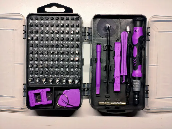 Conjunto Chaves de Precisão com Bits Magnéticos (+100 peças) Manutenção de Celular e PC