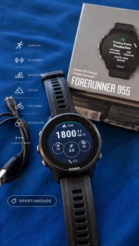 Garmin Forerunner 955 GPS - Impecável, Zero Riscos, Completo