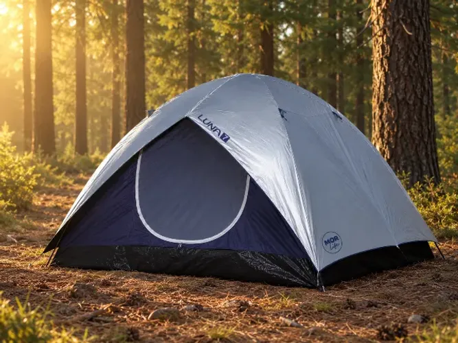 Barraca Mor Luna 7 Pessoas para Camping Prata e Azul