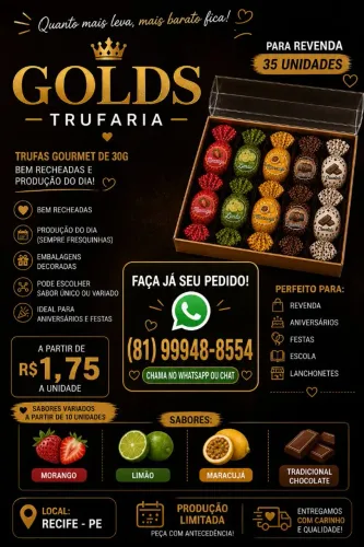 Trufas Gourmet para Revenda | Embalagens Decoradas | Preço Baixo