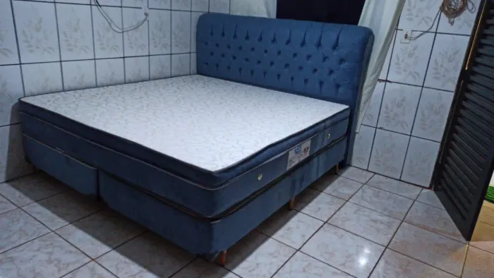 Cama box casal grátis entrega e travesseiro