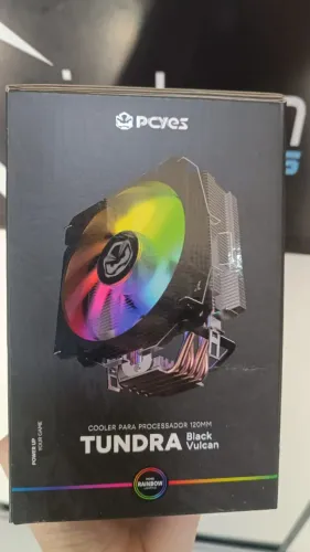 Cooler para Processador PCYES Tundra 120 Black Vulcan LED Rainbow TDP 160W - Loja COimbra