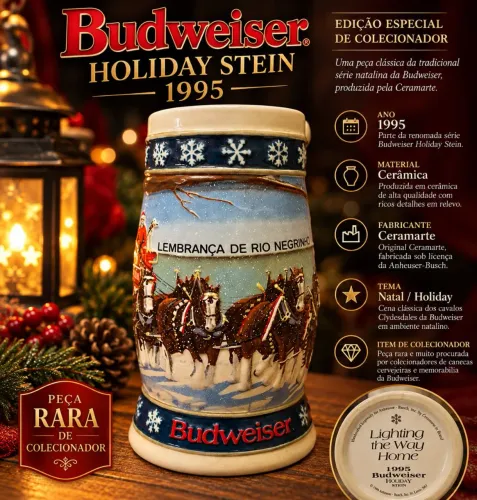 CANECA BUDWEISER HOLIDAY 1995
