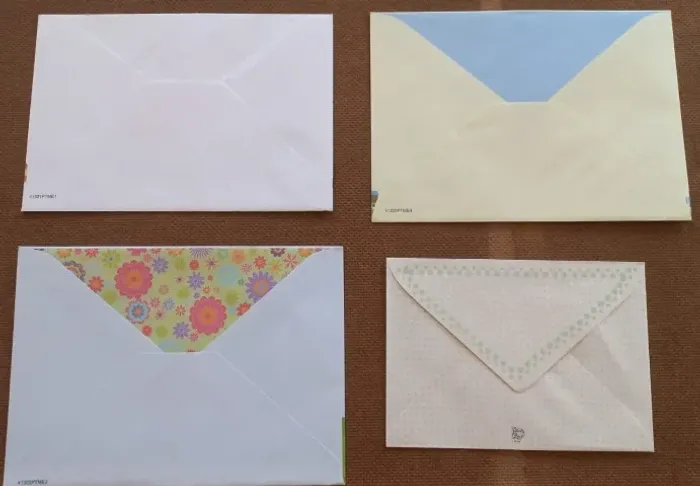 Envelopes decorados colecionaveis