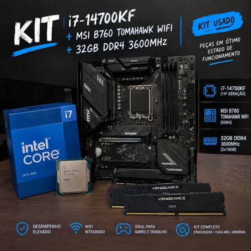 Kit i7-14700KF + B760 Tomahawk + 32GB DDR4