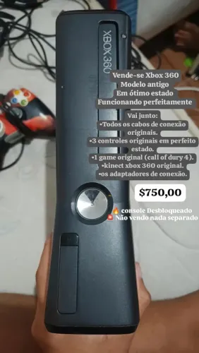 Xbox 360 desbloqueado, modelo antigo 