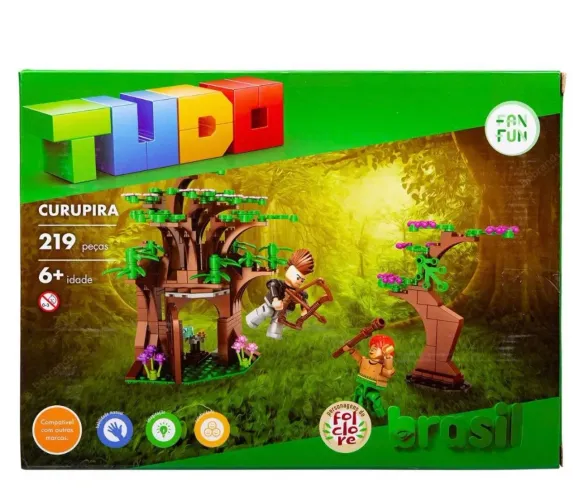 Curupira Tudo Folclore Brasil Brinquedo blocos de Montar 219Pçs Lacrado
