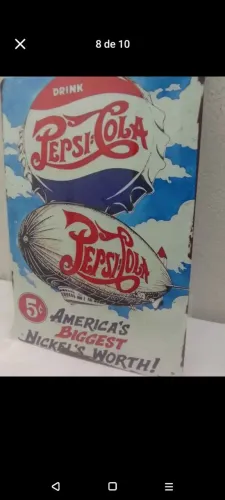 Placa metálica pepsi