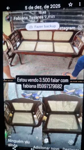 Sofá antigo 3e2 liga som falar Fabiana negociamos preço 2.3000 telefone *82.