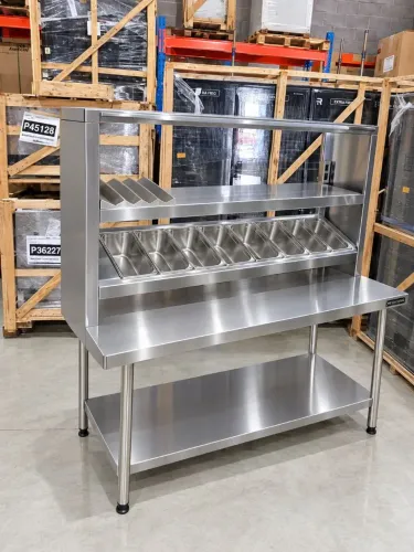 ESTAÇÃO DE MONTAGEM MESA AQUECIDA METALCUBAS 1,80M - 100% INOX