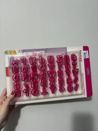 Jogo de cortador alfabeto letras confeitaria