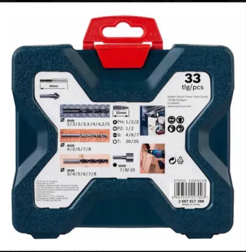 Estojo De Ferramentas E Brocas Kit Com 33 Peças X-line Bosch