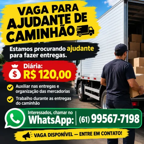 Preciso de ajudante diária 120
