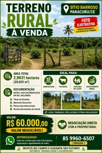Sítio Barroso à Venda em Paracuru/CE - 2,9631 ha