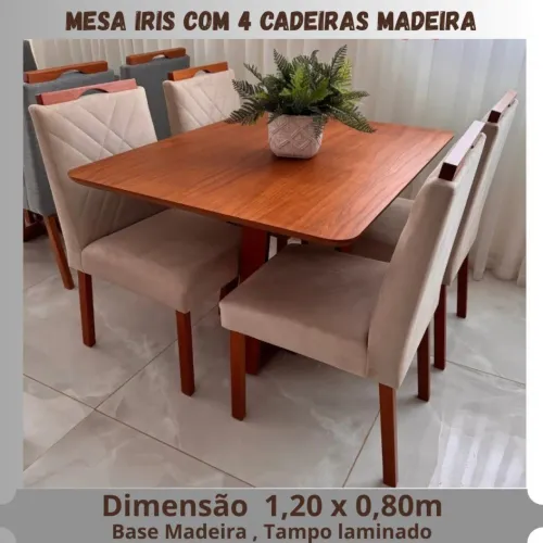Mesa de Jantar elegante 1.20m