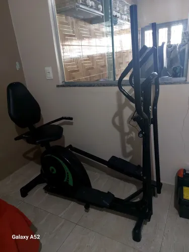 Aparelho elíptico 2 em 1 bicicleta e elíptico