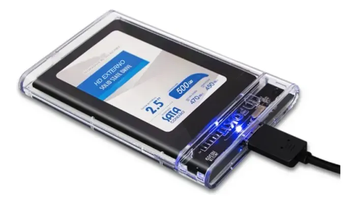 Hd Externo Usb 3.0 500gb Case Transparente Alta Velocidade