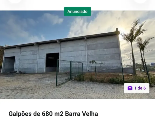 Galpões de 340 m2 Barra Velha