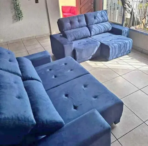 2 SOFÁ RETRÁTIL RECLINÁVEL 2MT NOVO DE FABRICA FRETE GRÁTIS