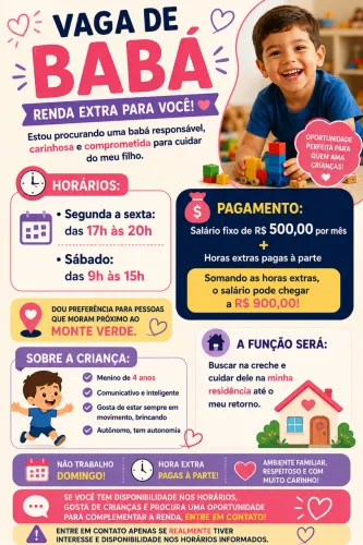 *PROCURO BABÁ FIXA*