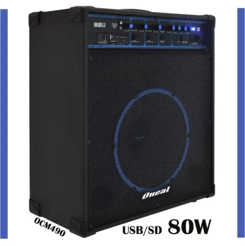 Caixa de Som Multiuso Oneal 12" USB, SD, RádioFM Guitarra,Teclado, Novíss, Nota e Garantia