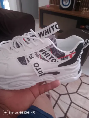 Tênis branco <br>TÊNIS CHUNKY BRANCO ESTILO STREETWEAR - TAtMANHO [COLOQUE SEU TAMANHO]