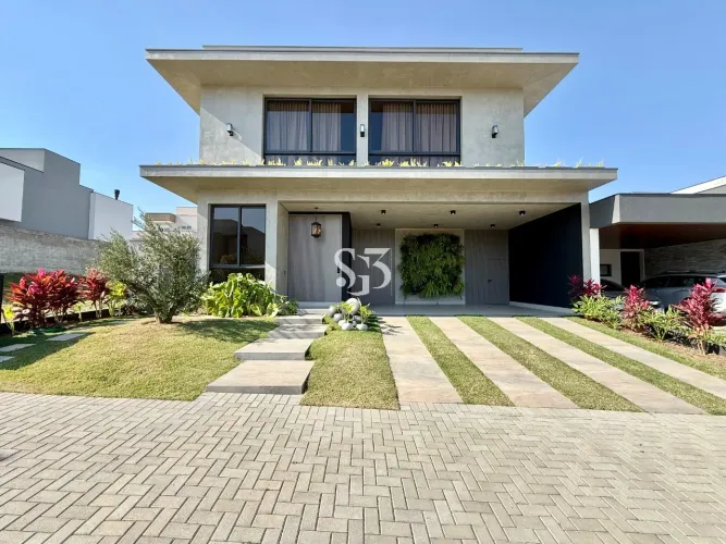 Luxuosa casa em condomínio à venda em Campinas-SP, no bairro Fazenda Pau D'alho: 4 quartos