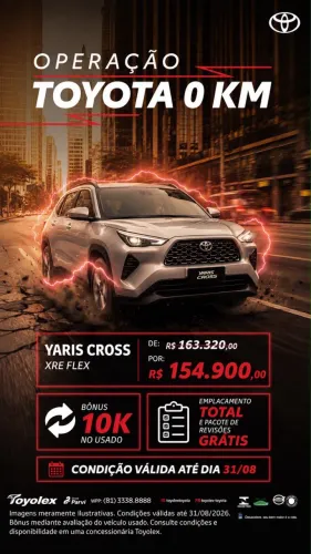 Toyota Yaris Cross XRE 1.5 16V 5p Aut. 2026