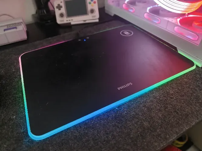 Mousepad Philips SPL7504 RGB + Carregamento por Indução - Leia o anúncio